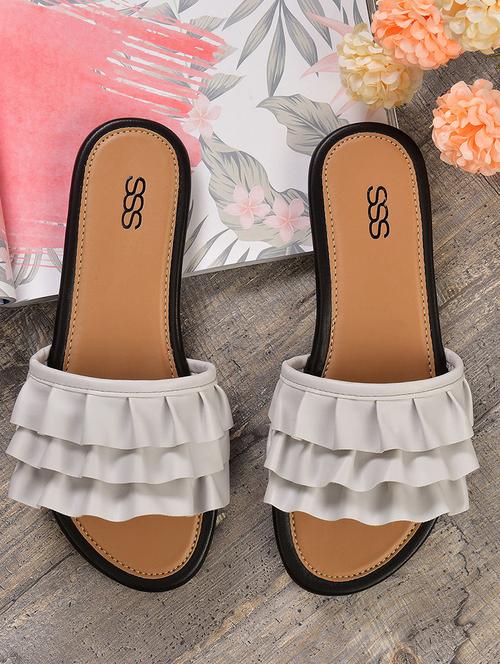 white slip on sandals - 16002680 - Very Small Image - 1