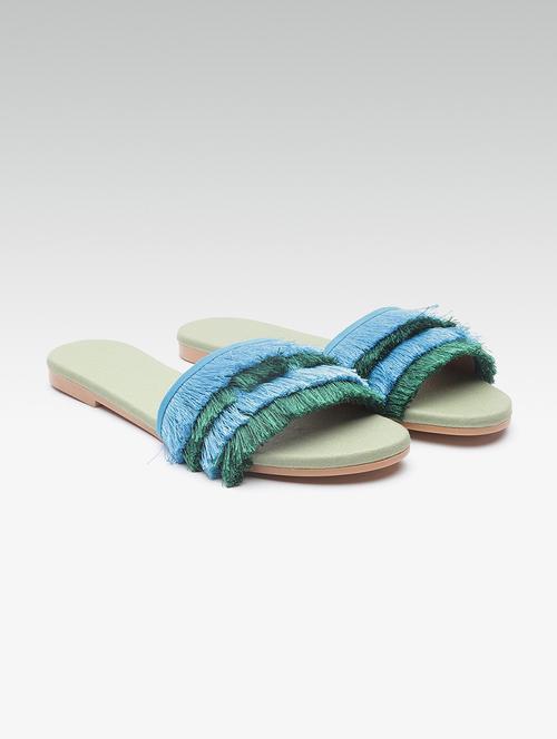 turquoise slip on sandals - 16002704 - Very Small Image - 1