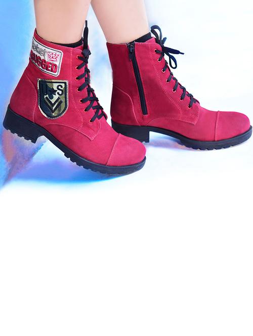 red ankle zipper boots - 16002718 - Very Small Image - 1
