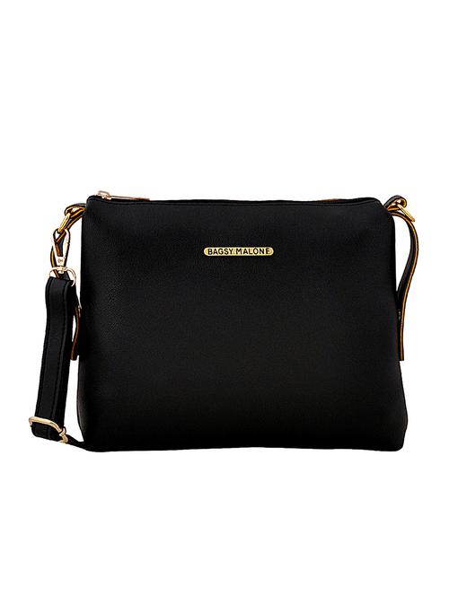 black leatherette (pu) sling bag - 16003023 - Very Small Image - 1
