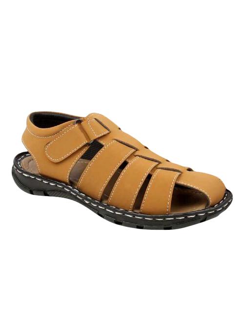 tan leatherette back strap sandals - 16003062 - Very Small Image - 1