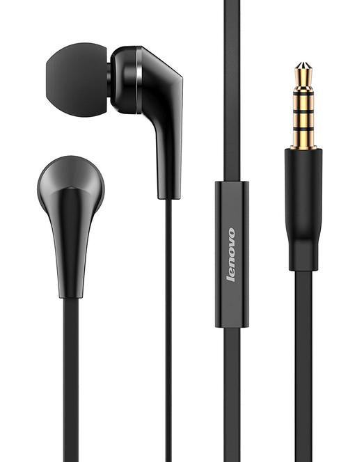 lenovo stereo earbuds with mic ls118 black - 16003306 - Very Small Image - 1