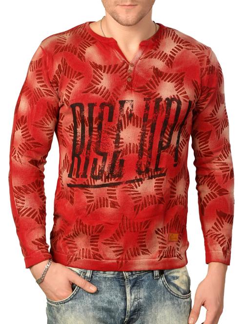 red printed tshirt - 16003745 - Very Small Image - 1