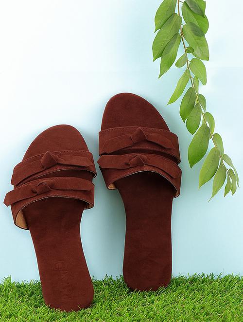 tan slip on sandals - 16003914 - Very Small Image - 1