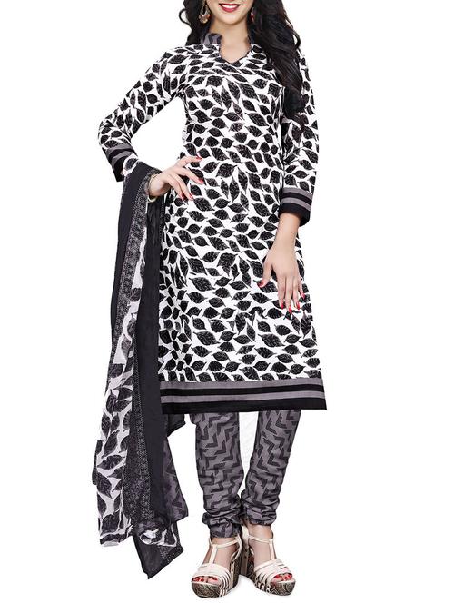 straight printed unstitched suit - 16004238 - Very Small Image - 1