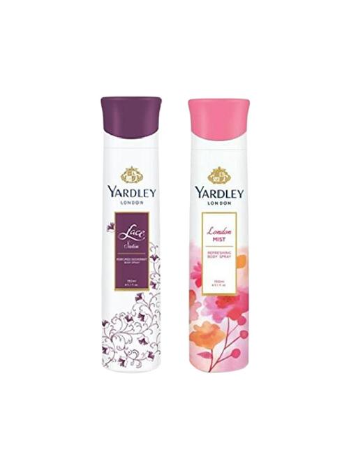 yardley london deodorant for women lace satin and mist combo pack 2 - 16004533 - Very Small Image - 1