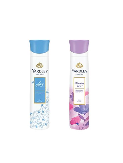 yardley london deodorant for women lace and morning dew combo pack 2 (150 ml)? - 16004537 - Very Small Image - 1