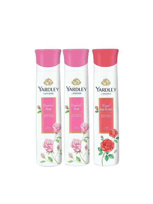 yardley london english rose 2 & red rose 1 deodorant combo for women(pack of 3) - 16004547 - Very Small Image - 1