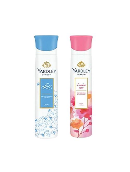 yardley london deodorant for women lace and mist combo pack 2 (150 ml) - 16004548 - Very Small Image - 1