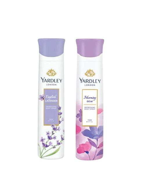 yardley london deodorant for women english lavender and morning dew combo pack 2 (150 ml)… - 16004553 - Very Small Image - 1