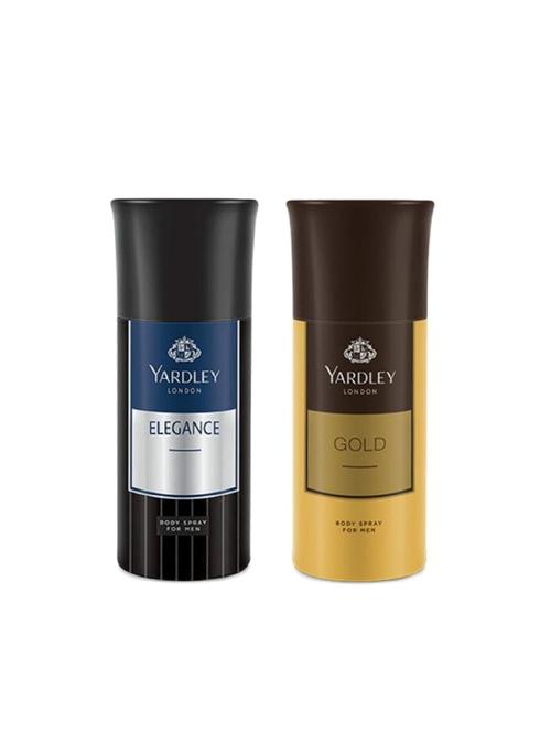 yardley london deodorant for men elegance and gold combo pack of 2(150 ml) - 16004590 - Very Small Image - 1