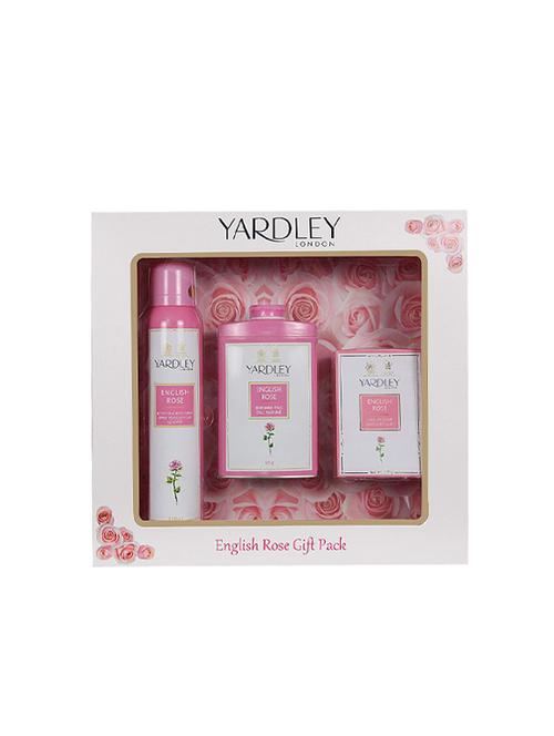 yardley english rose gift pack… 100gm talc 150ml deo 100 gm soap - 16004748 - Very Small Image - 1