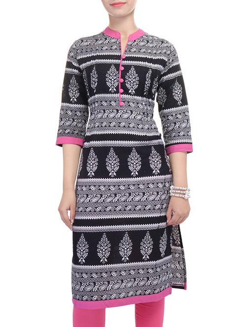printed straight kurta - 16004843 - Very Small Image - 1