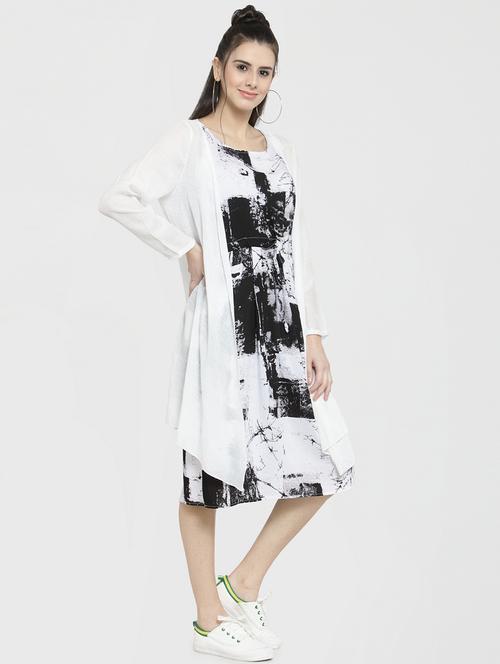 tied and dyed a-line dress - 16006188 - Very Small Image - 1