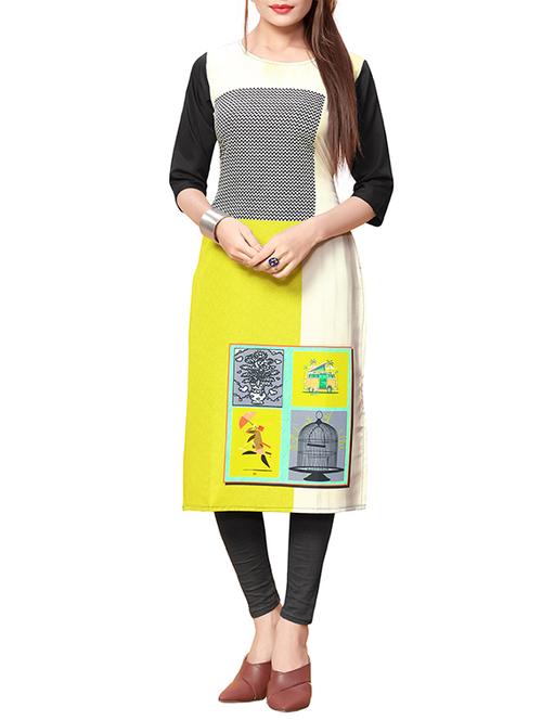 printed straight kurta - 16006241 - Very Small Image - 1