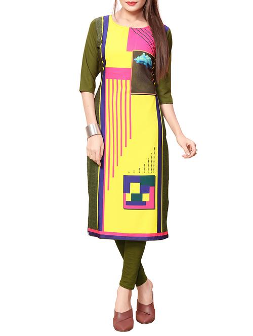printed straight kurta - 16006245 - Very Small Image - 1