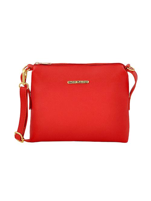 red leatherette (pu) sling bag - 16007002 - Very Small Image - 1