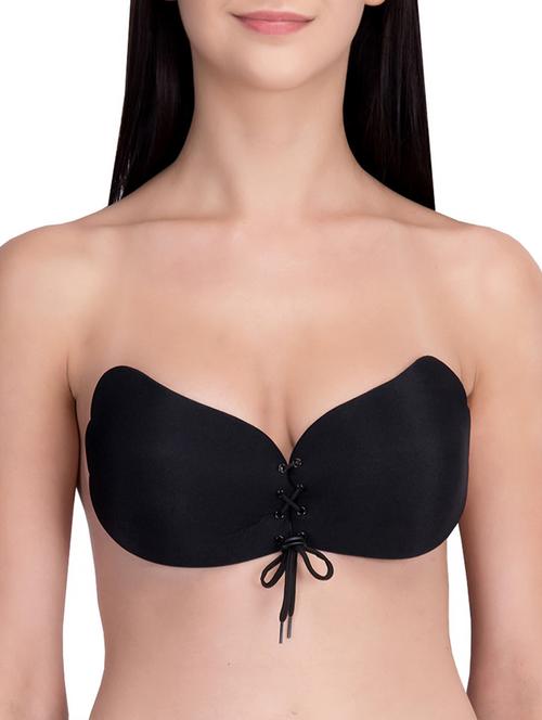 lace up detail stick on bra - 16007457 - Very Small Image - 1