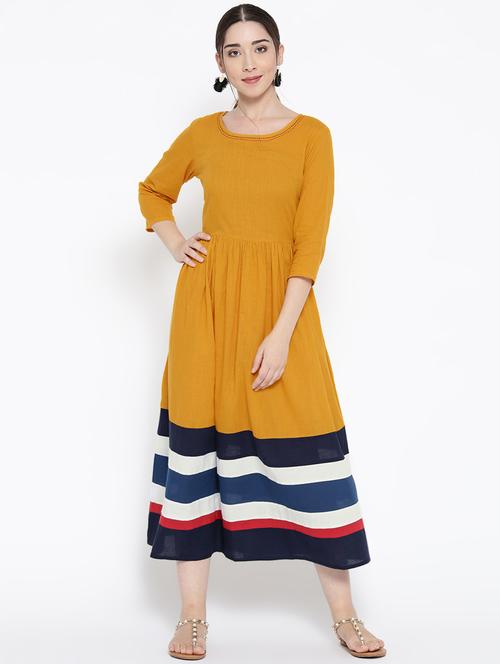 flared solid dress - 16007472 - Very Small Image - 1