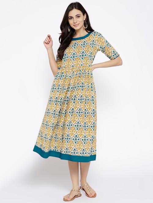 flared printed kurta - 16007477 - Very Small Image - 1