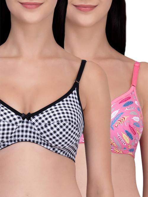 set of 2 bow patch bra - 16007492 - Very Small Image - 1