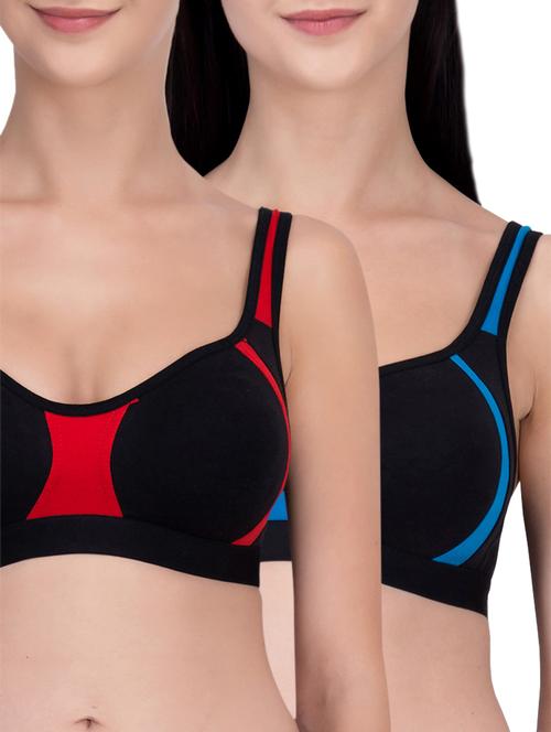 set of 2 color block sports bras - 16007504 - Very Small Image - 1