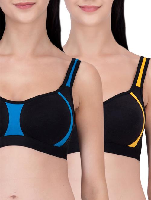 set of 2 color block sports bras - 16007510 - Very Small Image - 1
