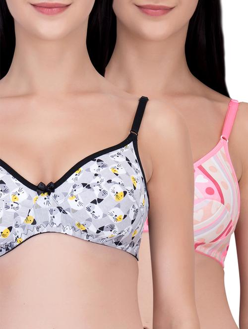 set of 2 bow patch bras - 16007513 - Very Small Image - 1