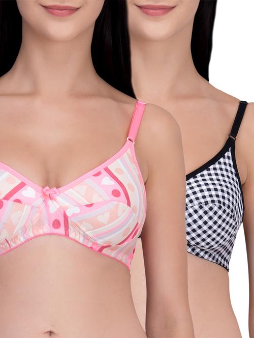 set of 2 bow patch bras - 16007524 - Very Small Image - 1