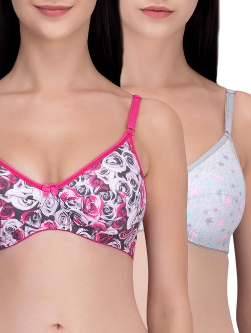 set of 2 bow patch bras - 16007530 - Very Small Image - 1