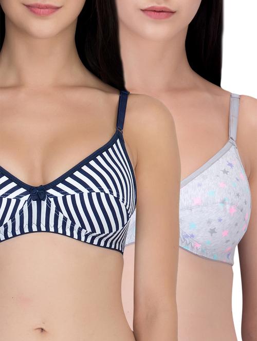 set of 2 bow patch bras - 16007553 - Very Small Image - 1