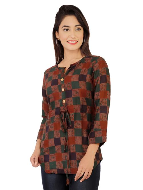 straight checkered kurti - 16007823 - Very Small Image - 1