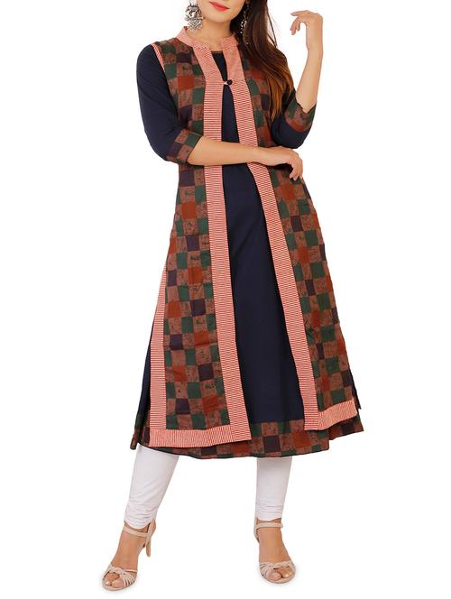 layered printed kurta - 16007832 - Very Small Image - 1