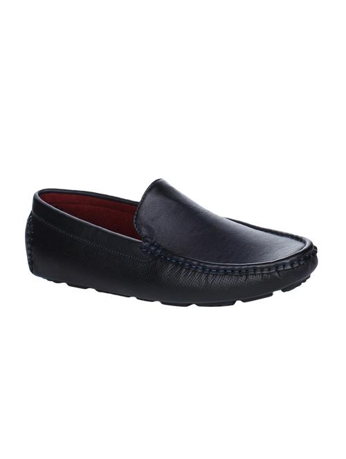 navy leather slip on loafers - 16007867 - Very Small Image - 1