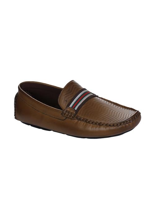 tan leather slip on loafers - 16007879 - Very Small Image - 1