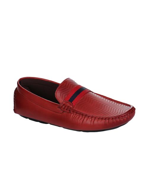 maroon leather slip on loafers - 16007880 - Very Small Image - 1
