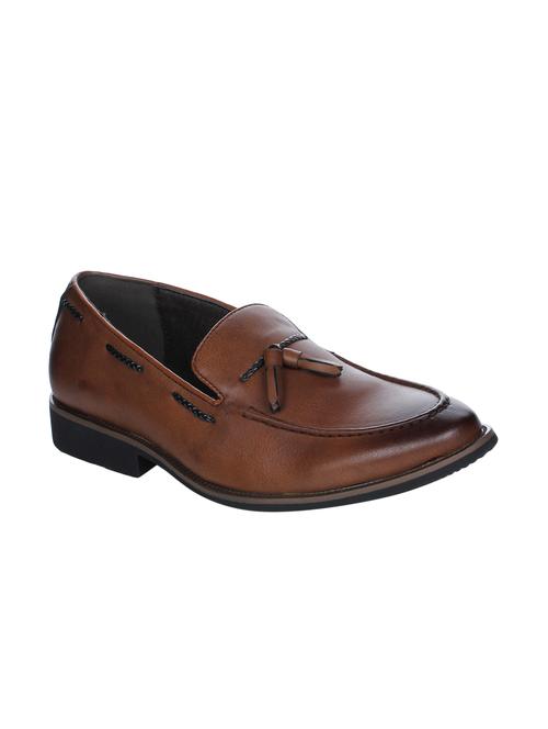 brown leather tassel slip ons - 16007938 - Very Small Image - 1