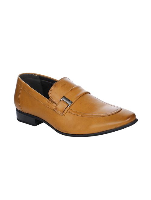 tan leather formal slip ons - 16007940 - Very Small Image - 1