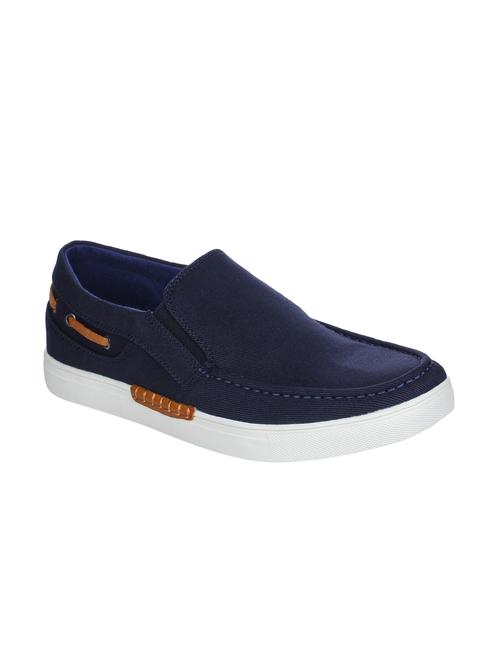 navy canvas casual slip ons - 16007946 - Very Small Image - 1