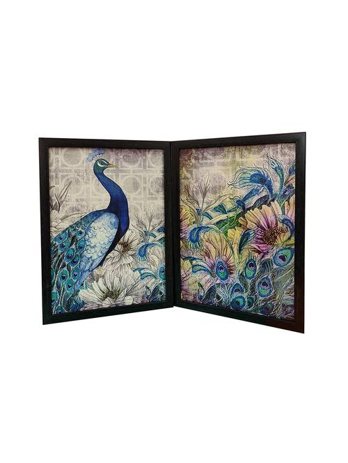 decoupage mdf made peacock scenery - set of 2 - 16008006 - Very Small Image - 1