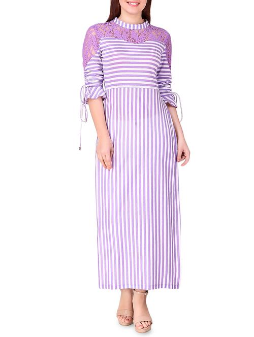 lace insert striped tunic - 16008175 - Very Small Image - 1