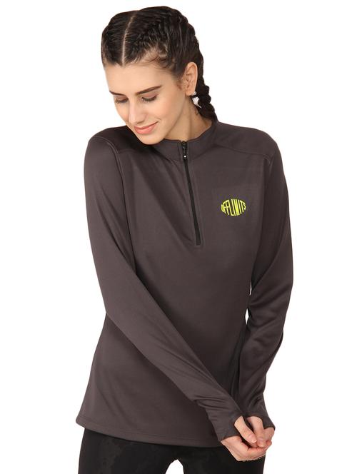 thumbhole sleeved zip up sweatshirt - 16008447 - Very Small Image - 1