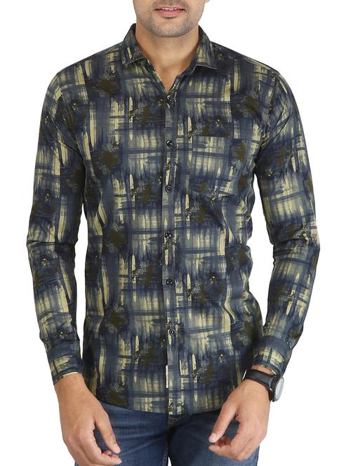 green cotton casual shirt - 16008500 - Very Small Image - 1
