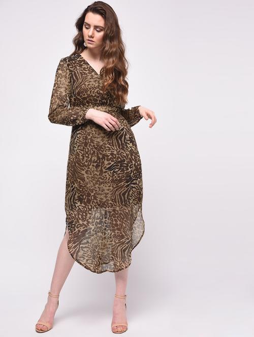 animal print empire line dress - 16009002 - Very Small Image - 1