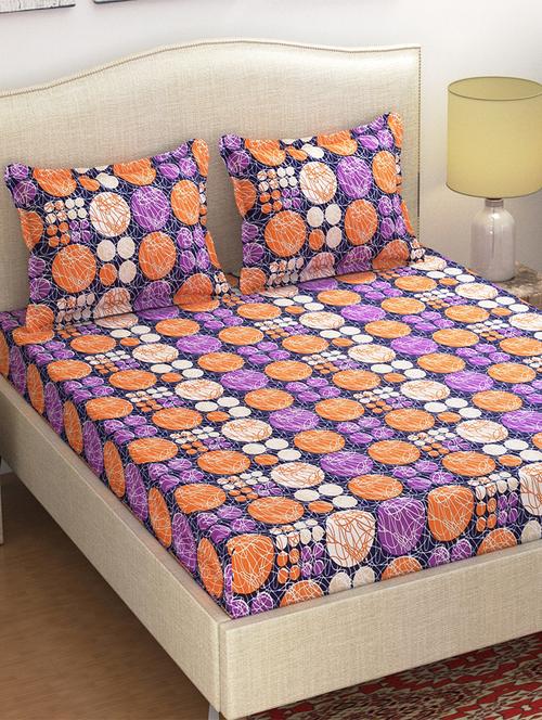polycotton double bedsheet with 2 pillow covers - 16009125 - Very Small Image - 1