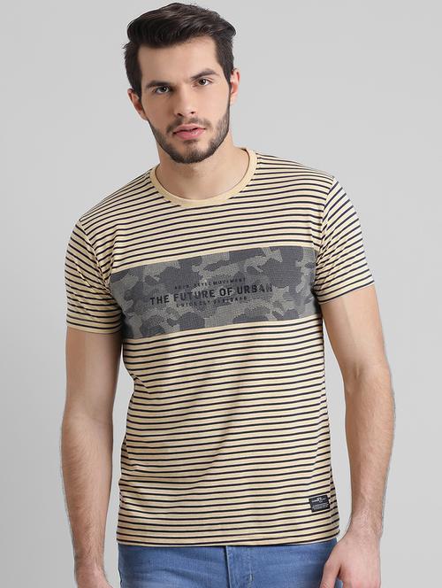 beige striped t-shirt - 16009302 - Very Small Image - 1