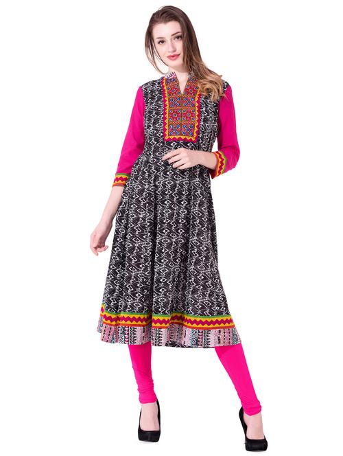 embroidered anarkali kurta - 16009559 - Very Small Image - 1