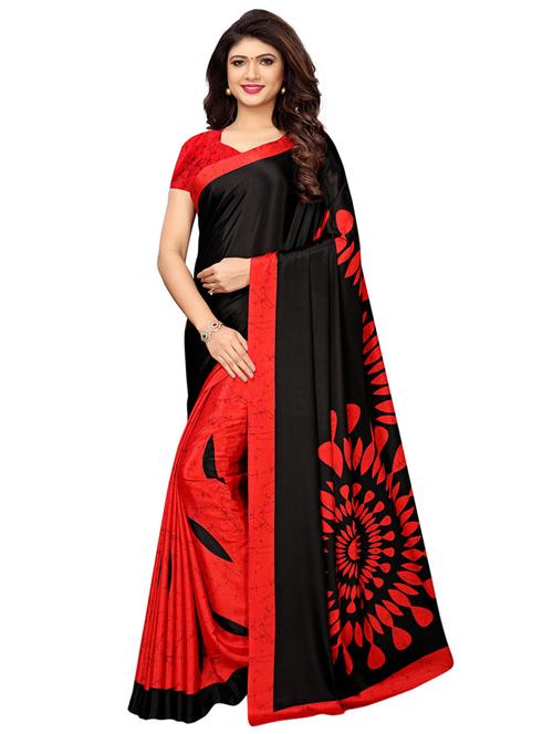 printed half & half saree with blouse - 16009627 - Very Small Image - 1