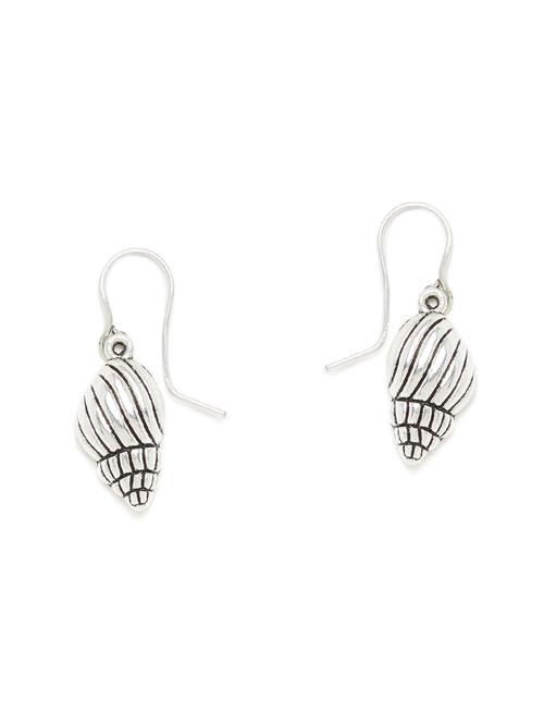 silver metal drop earring - 16009685 - Very Small Image - 1