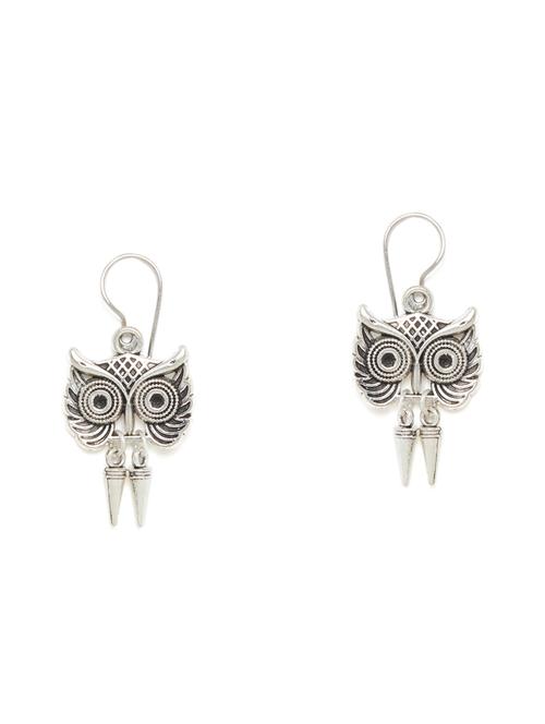 silver metal drop earring - 16009688 - Very Small Image - 1